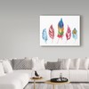 Trademark Fine Art Farida Zaman 'Rainbow Feathers Iv' Canvas Art, 18x24 WAP04211-C1824GG